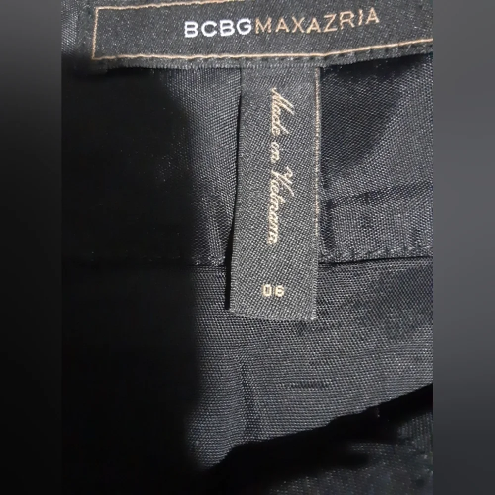 BCBGMaxAzria Black Bubble Mini Skirt Size 06 Zip Back Party Evening - Picture 5 of 6